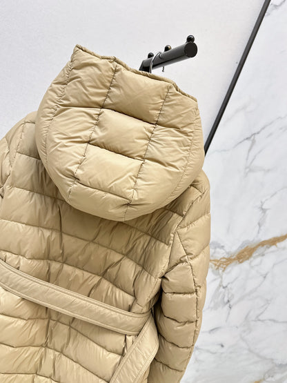 26 Fall/Winter New Classic Double-Breasted Hooded Long Down Coat