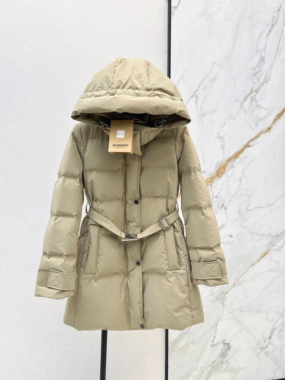 2026 Fall/Winter Latest Hooded Mid-Length Down Jacket