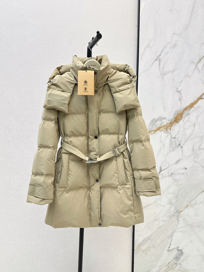2026 Fall/Winter Latest Hooded Mid-Length Down Jacket