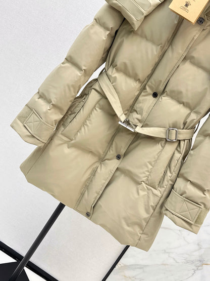 2026 Fall/Winter Latest Hooded Mid-Length Down Jacket