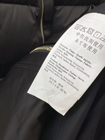 26 Fall/Winter New Simple Sleeve Badge Hooded Long Down Jacket