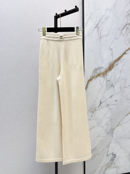26 Fall/Winter Latest Elastic Waist Cashmere Straight-Leg Pants