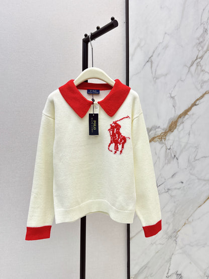 26 Autumn/Winter Latest Polo Color-Block Collared Knit Sweater