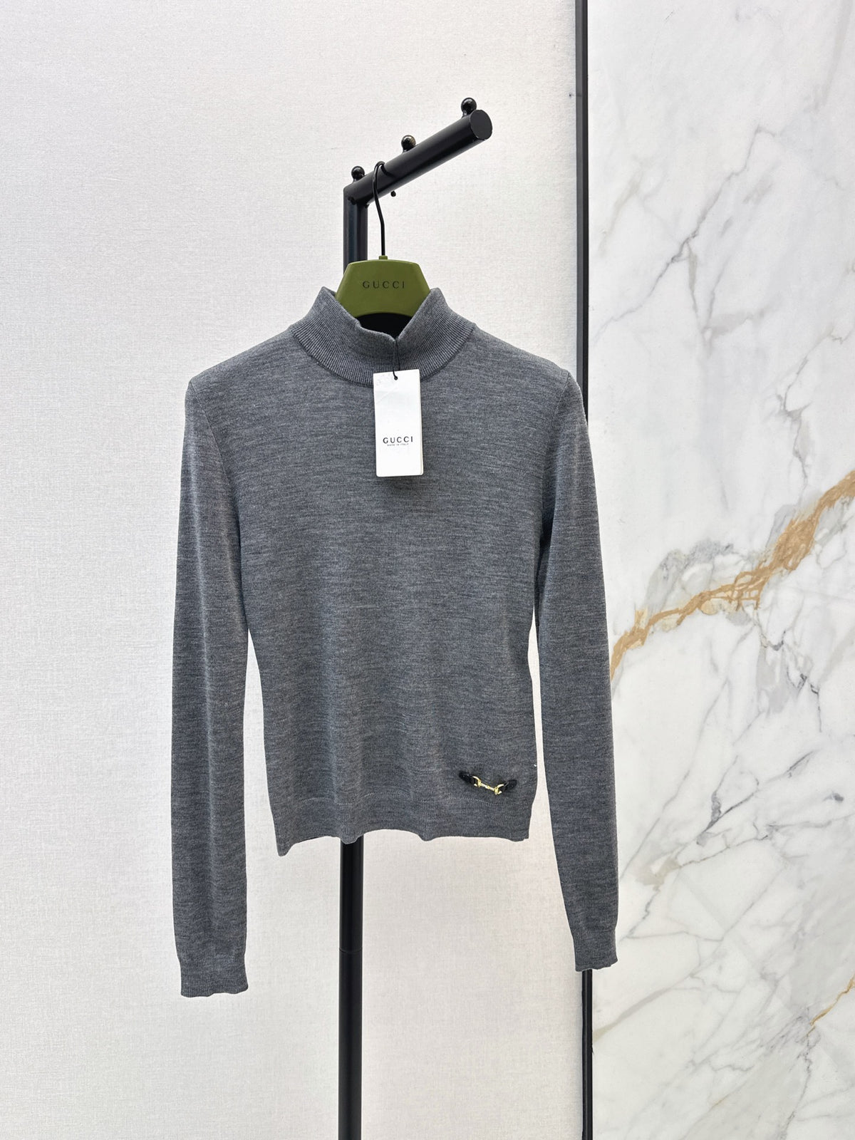 26 Fall/Winter Latest Semi-Turtleneck Horsebit Knit Top