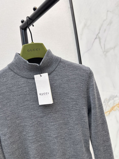 26 Fall/Winter Latest Semi-Turtleneck Horsebit Knit Top
