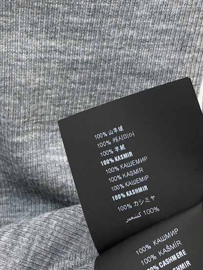 26 Fall/Winter New Wave-Edged Grey Cashmere Cardigan
