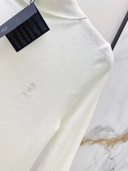 26 Fall/Winter Latest Small Logo Embroidered Wool Turtleneck Top