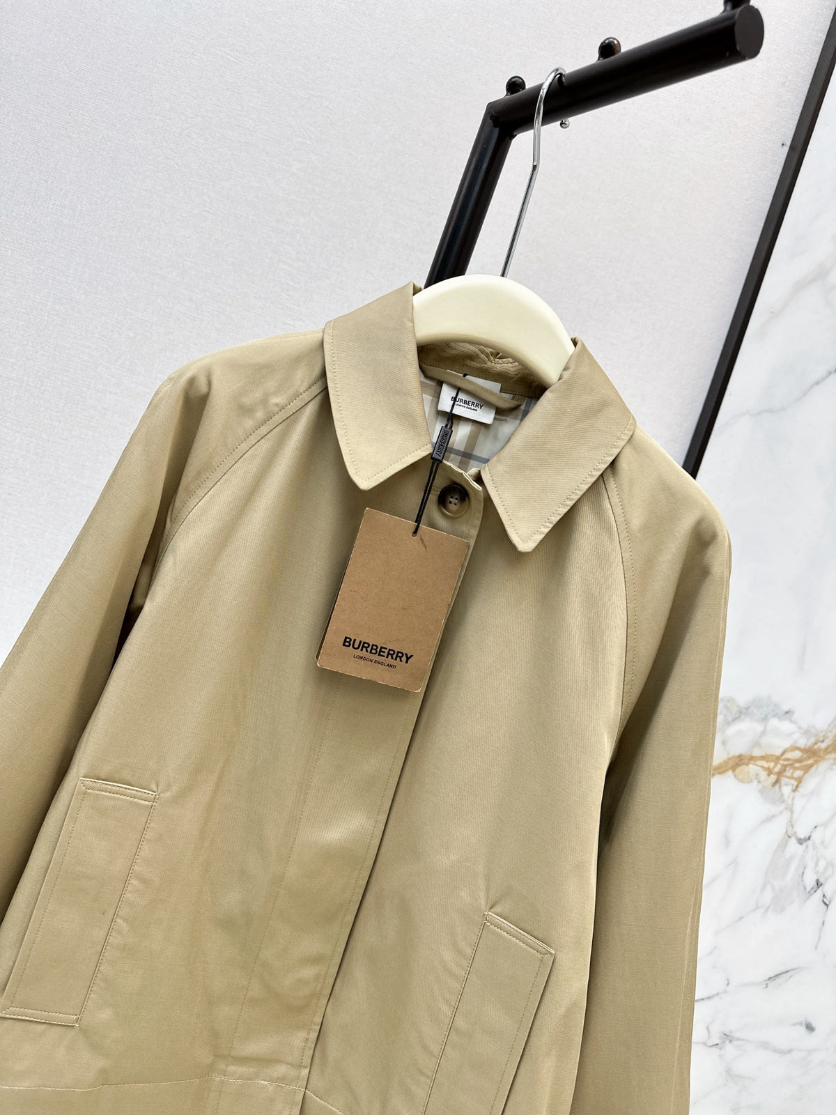 26 Fall/Winter Latest Oversized Notched Collar Trench Coat