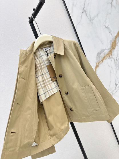 26 Fall/Winter Latest Oversized Notched Collar Trench Coat