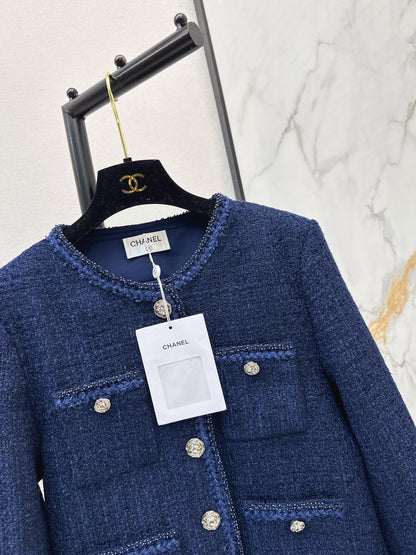 26 Fall/Winter Latest Four-Pocket Decorative Round-Neck Knit Jacket