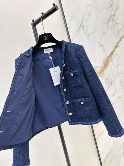 26 Fall/Winter Latest Four-Pocket Decorative Round-Neck Knit Jacket