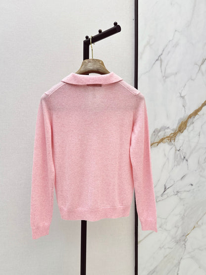 26 Fall/Winter Latest High-End Solid Cashmere Polo Neck Top