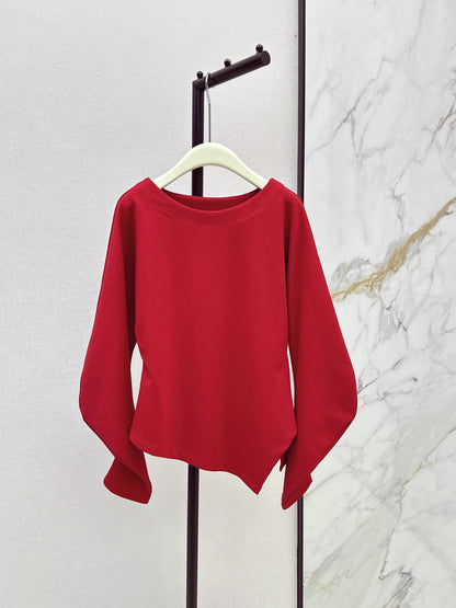 26 Fall/Winter Latest Batwing Sleeve Asymmetrical Minimalist Long Sleeve