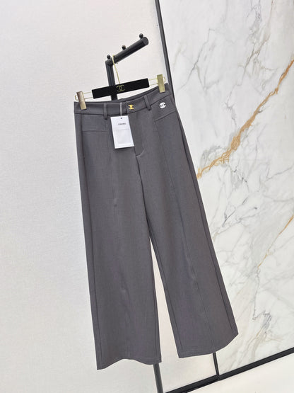26 Fall/Winter Latest Logo-Embellished Straight-Leg Dress Pants