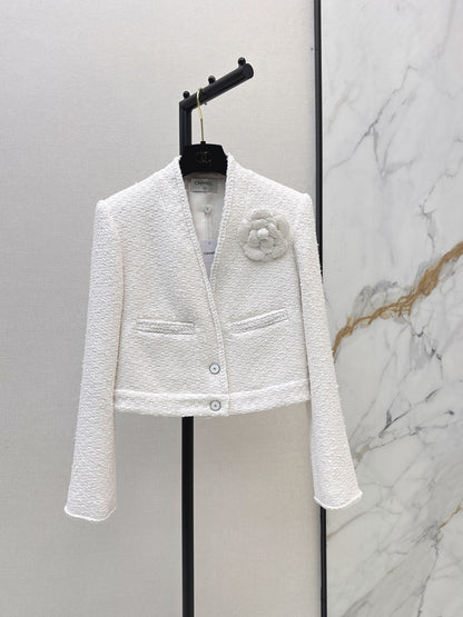 26New Early Autumn Chic V-Neck Cropped Knit Jacket