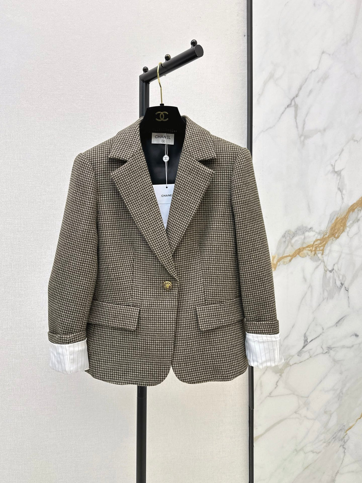 26Latest Autumn/Winter Vintage Houndstooth Blazer