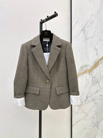 26Latest Autumn/Winter Vintage Houndstooth Blazer