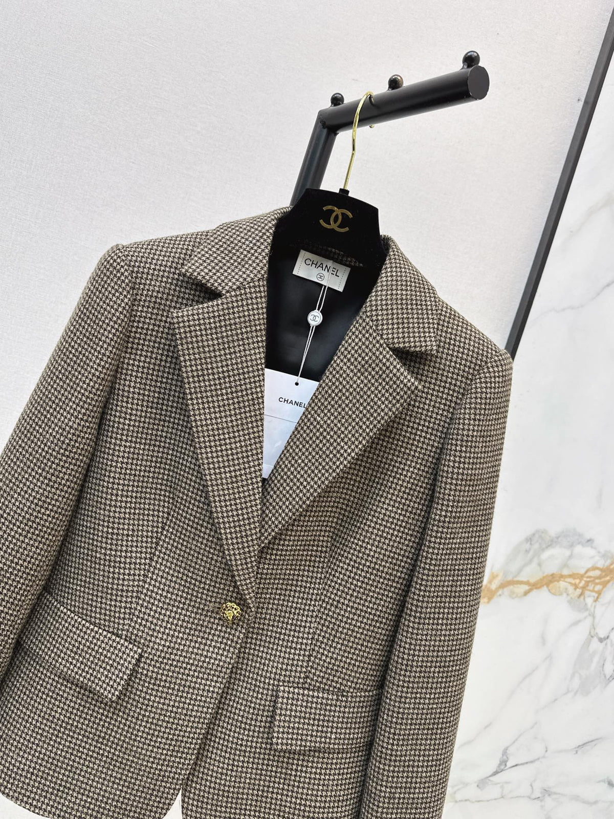 26Latest Autumn/Winter Vintage Houndstooth Blazer