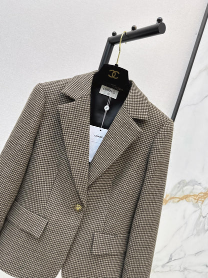 26Latest Autumn/Winter Vintage Houndstooth Blazer
