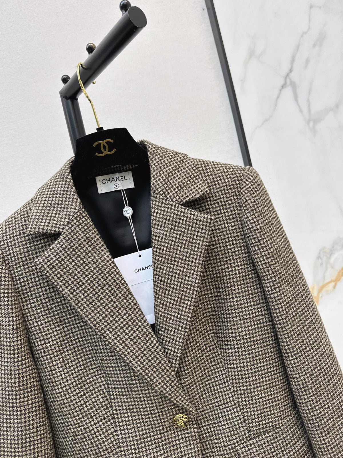 26Latest Autumn/Winter Vintage Houndstooth Blazer