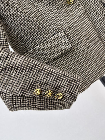 26Latest Autumn/Winter Vintage Houndstooth Blazer