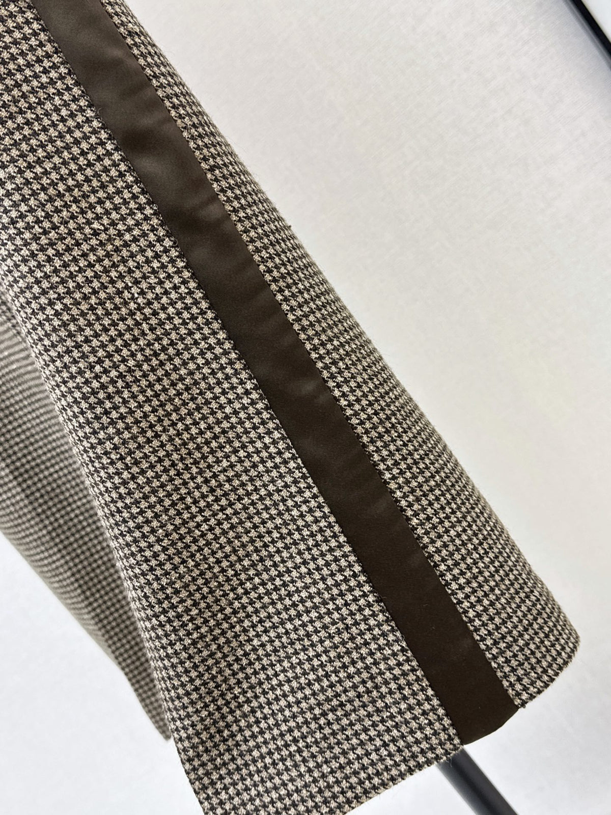26New Early Autumn Vintage Houndstooth Straight-Leg Trousers