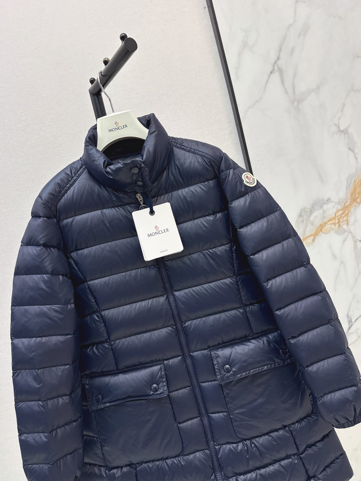 26Latest Autumn/Winter Mid-Length Stand-Collar Down Coat