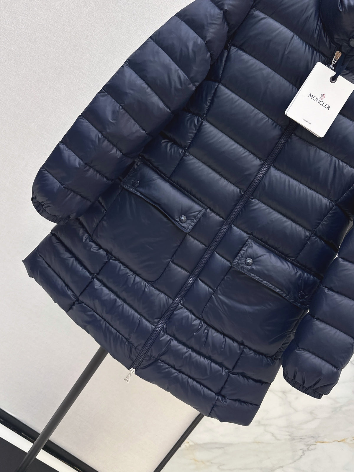 26Latest Autumn/Winter Mid-Length Stand-Collar Down Coat