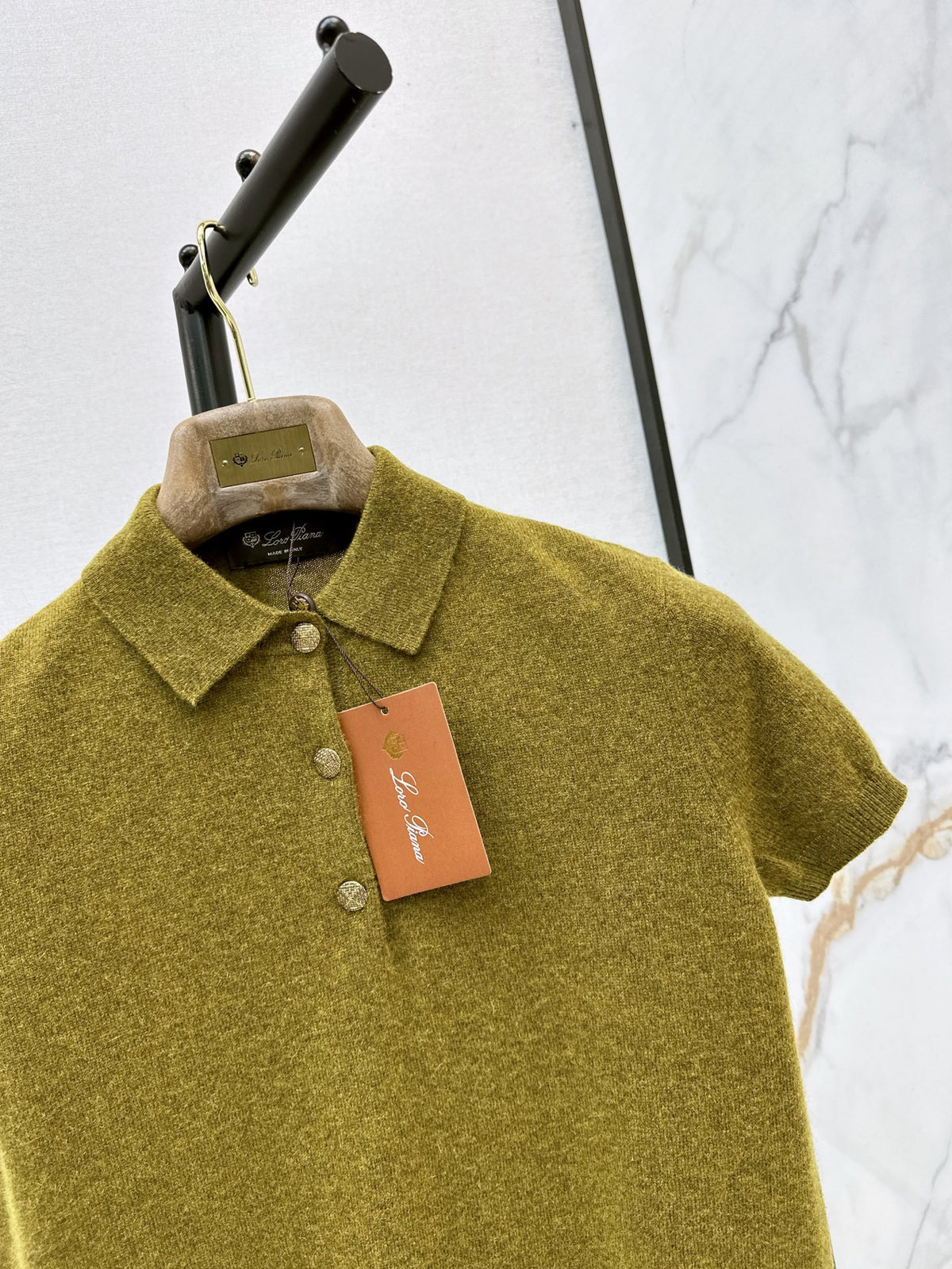 26Latest Autumn/Winter Mustard-Yellow Short-Sleeve Knit Polo Top
