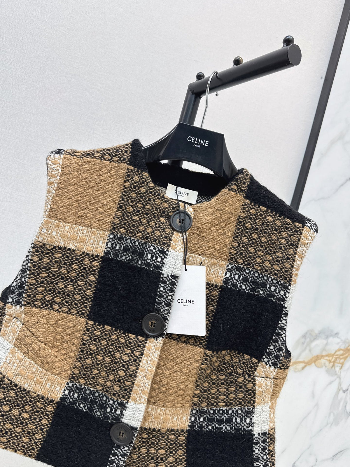 26Latest Autumn/Winter Vintage Plaid Tweed Vest