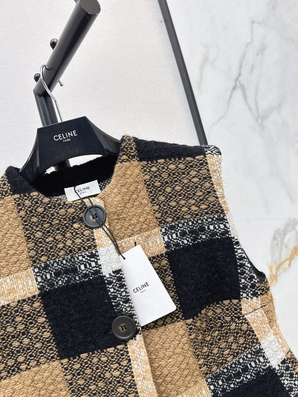26Latest Autumn/Winter Vintage Plaid Tweed Vest