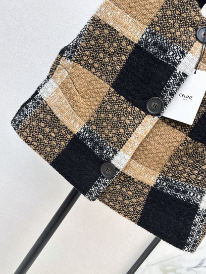26Latest Autumn/Winter Vintage Plaid Tweed Vest