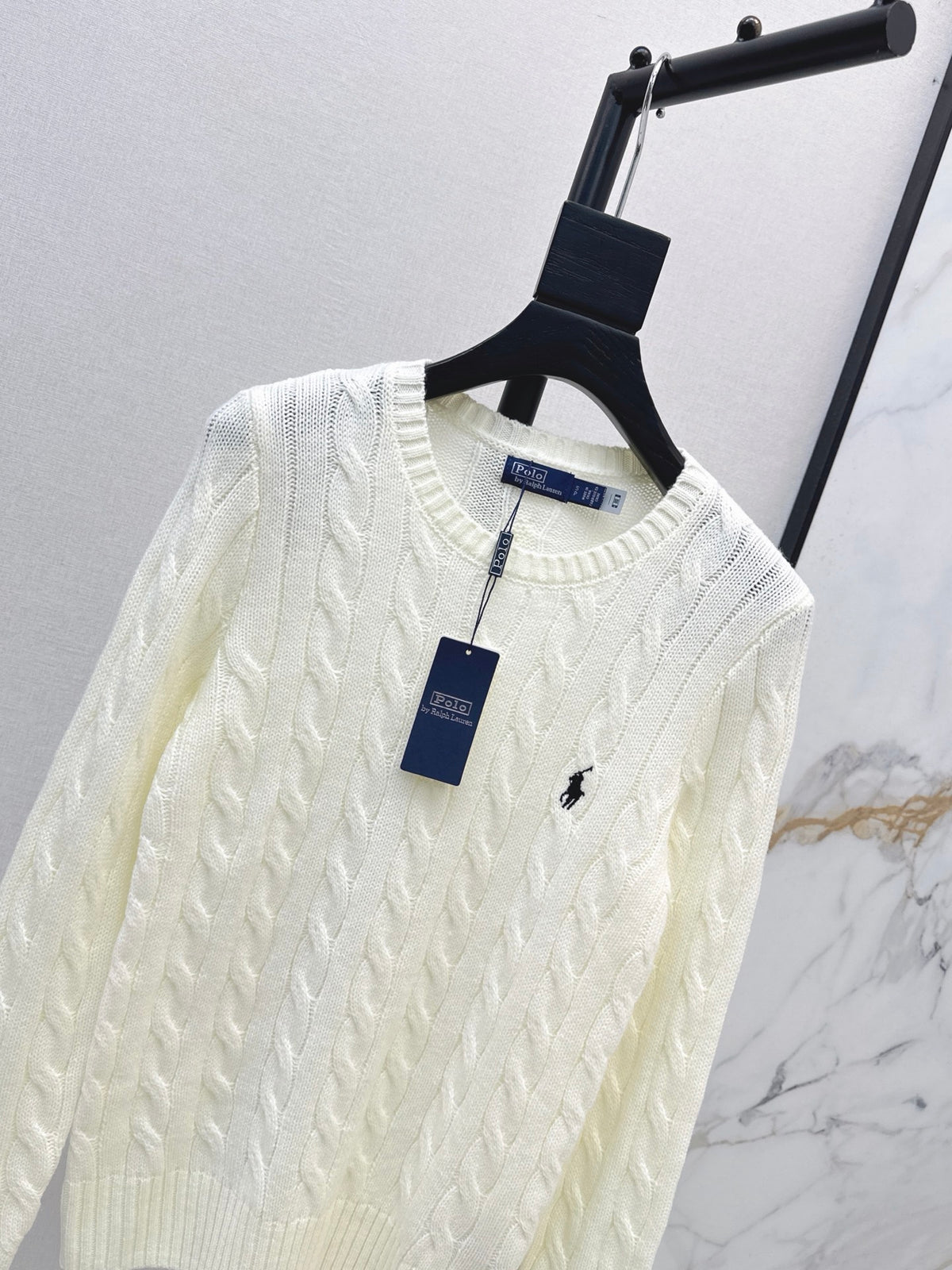 26Latest Autumn/Winter Long-Sleeve Crew-Neck Knit Sweater with Pony Embroidery