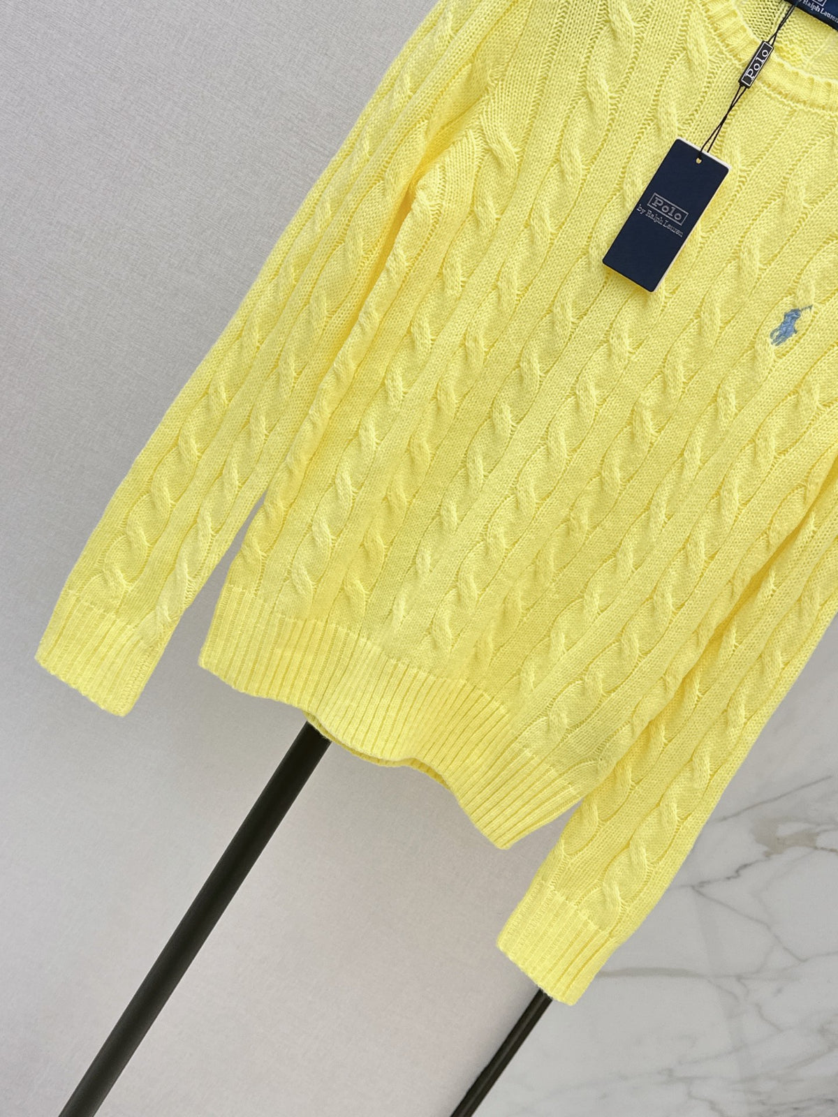 26Latest Autumn/Winter Long-Sleeve Crew-Neck Knit Sweater with Pony Embroidery