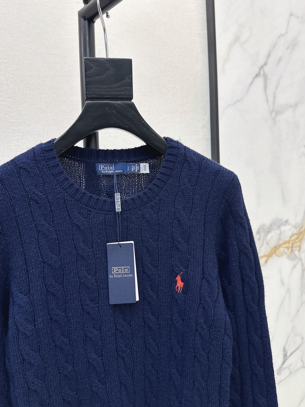 26Latest Autumn/Winter Long-Sleeve Crew-Neck Knit Sweater with Pony Embroidery