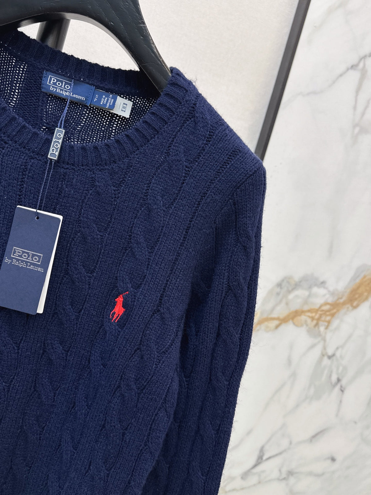 26Latest Autumn/Winter Long-Sleeve Crew-Neck Knit Sweater with Pony Embroidery
