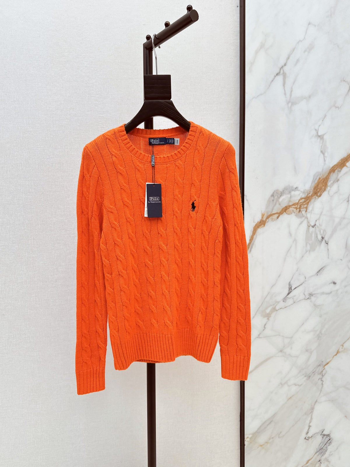 26Latest Autumn/Winter Long-Sleeve Crew-Neck Knit Sweater with Pony Embroidery