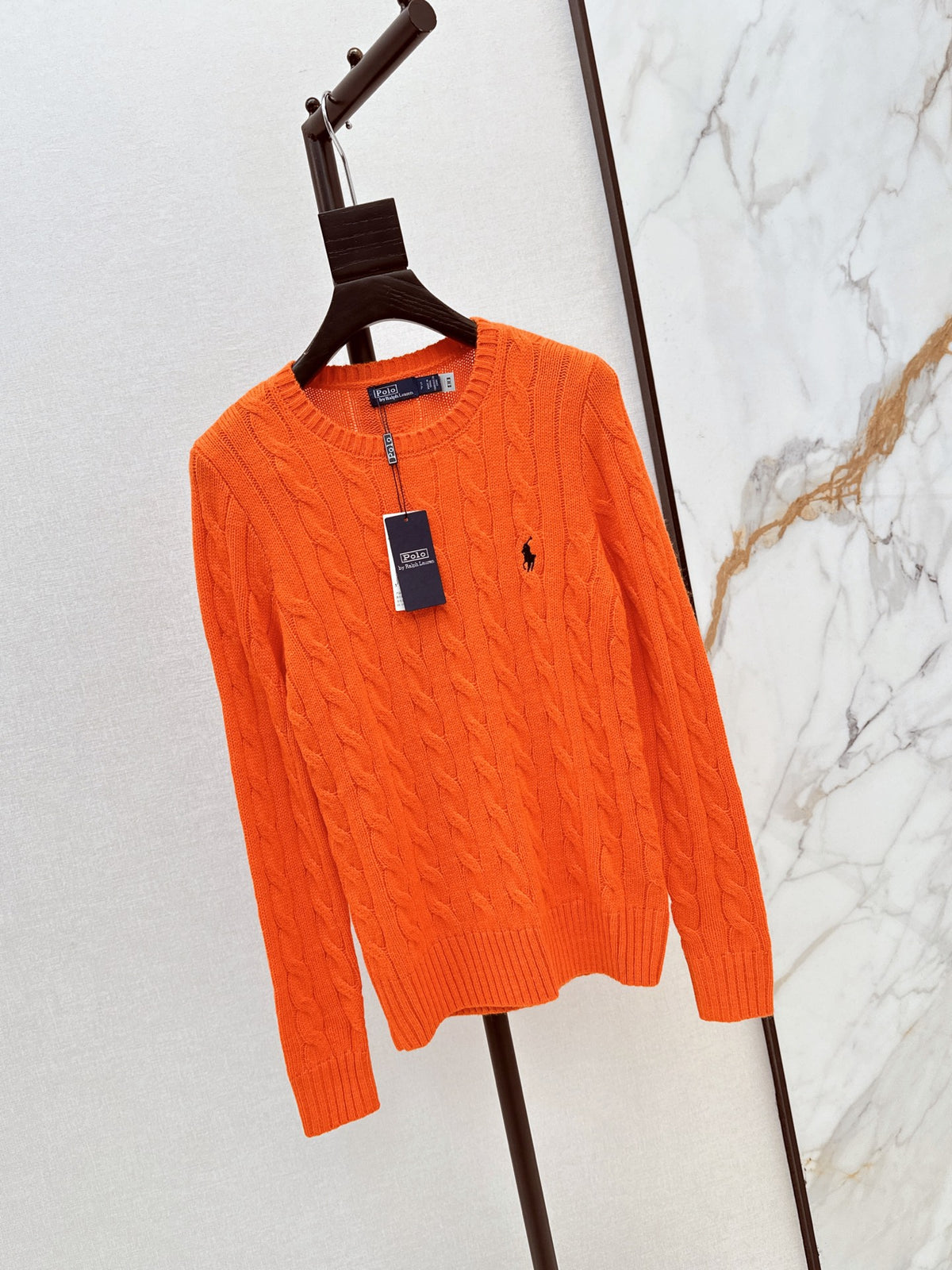 26Latest Autumn/Winter Long-Sleeve Crew-Neck Knit Sweater with Pony Embroidery