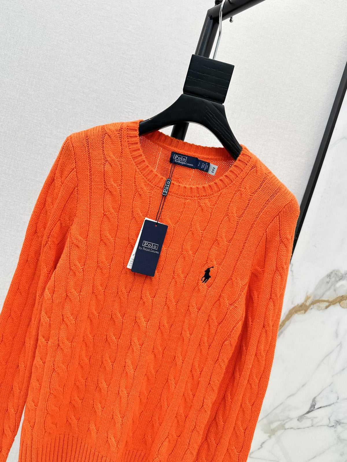 26Latest Autumn/Winter Long-Sleeve Crew-Neck Knit Sweater with Pony Embroidery