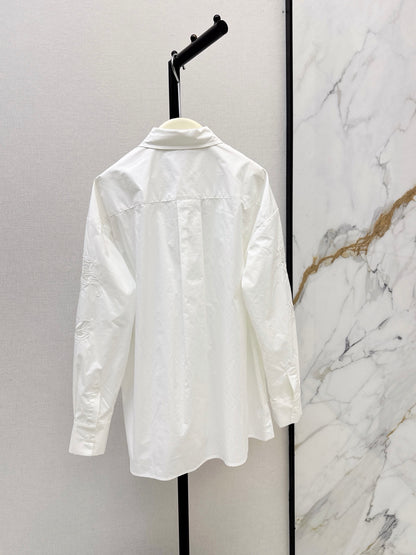 26Latest Autumn/Winter Ethnic-Style Embroidered White Shirt