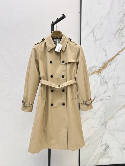 26Latest Autumn/Winter Long Trench Coat with Houndstooth Lining