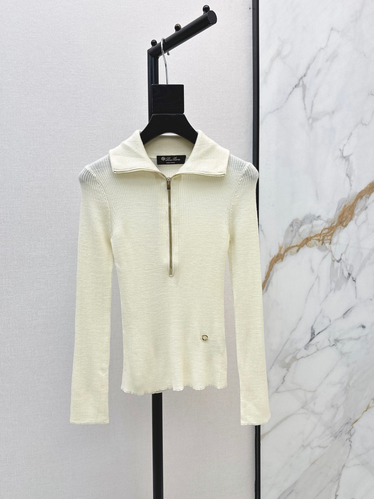 26Latest Autumn/Winter Half-Placket Wool Knit Top