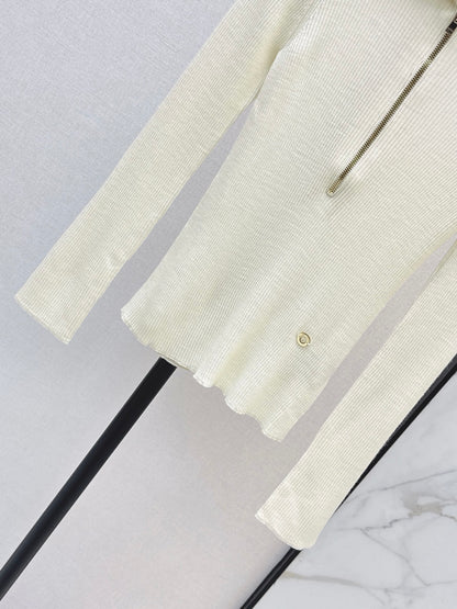 26Latest Autumn/Winter Half-Placket Wool Knit Top