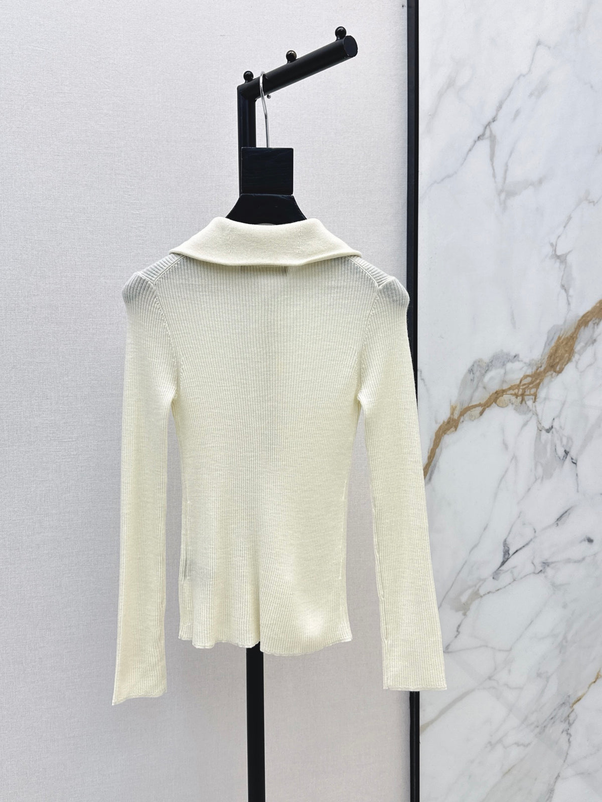 26Latest Autumn/Winter Half-Placket Wool Knit Top