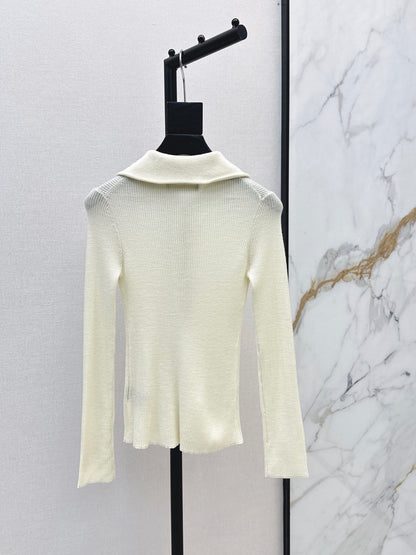 26Latest Autumn/Winter Half-Placket Wool Knit Top