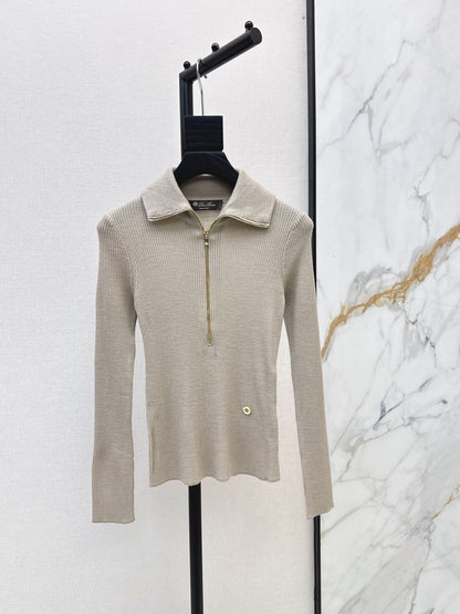 26Latest Autumn/Winter Half-Placket Wool Knit Top