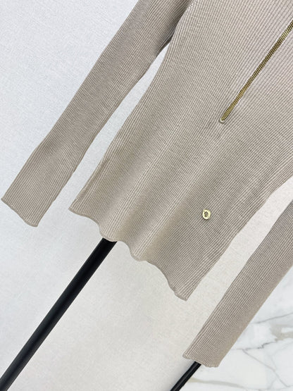 26Latest Autumn/Winter Half-Placket Wool Knit Top