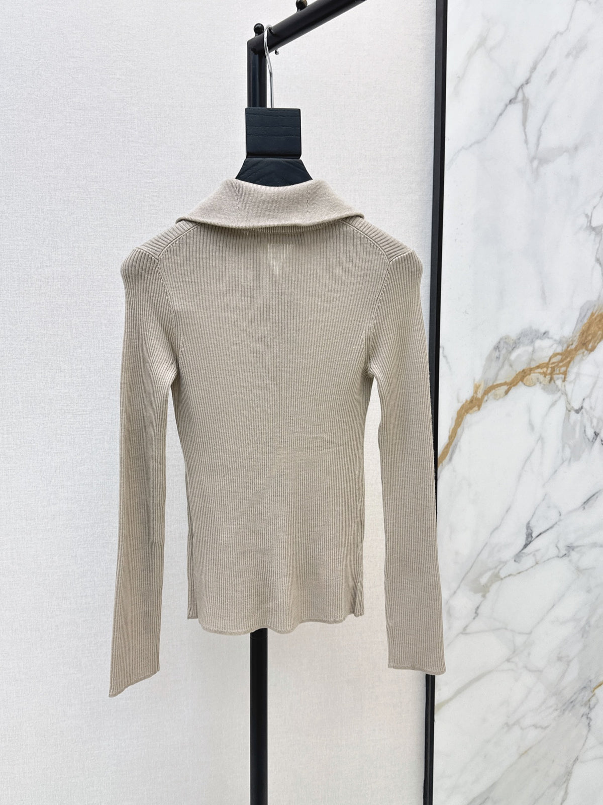 26Latest Autumn/Winter Half-Placket Wool Knit Top