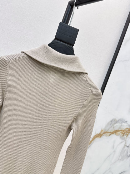 26Latest Autumn/Winter Half-Placket Wool Knit Top