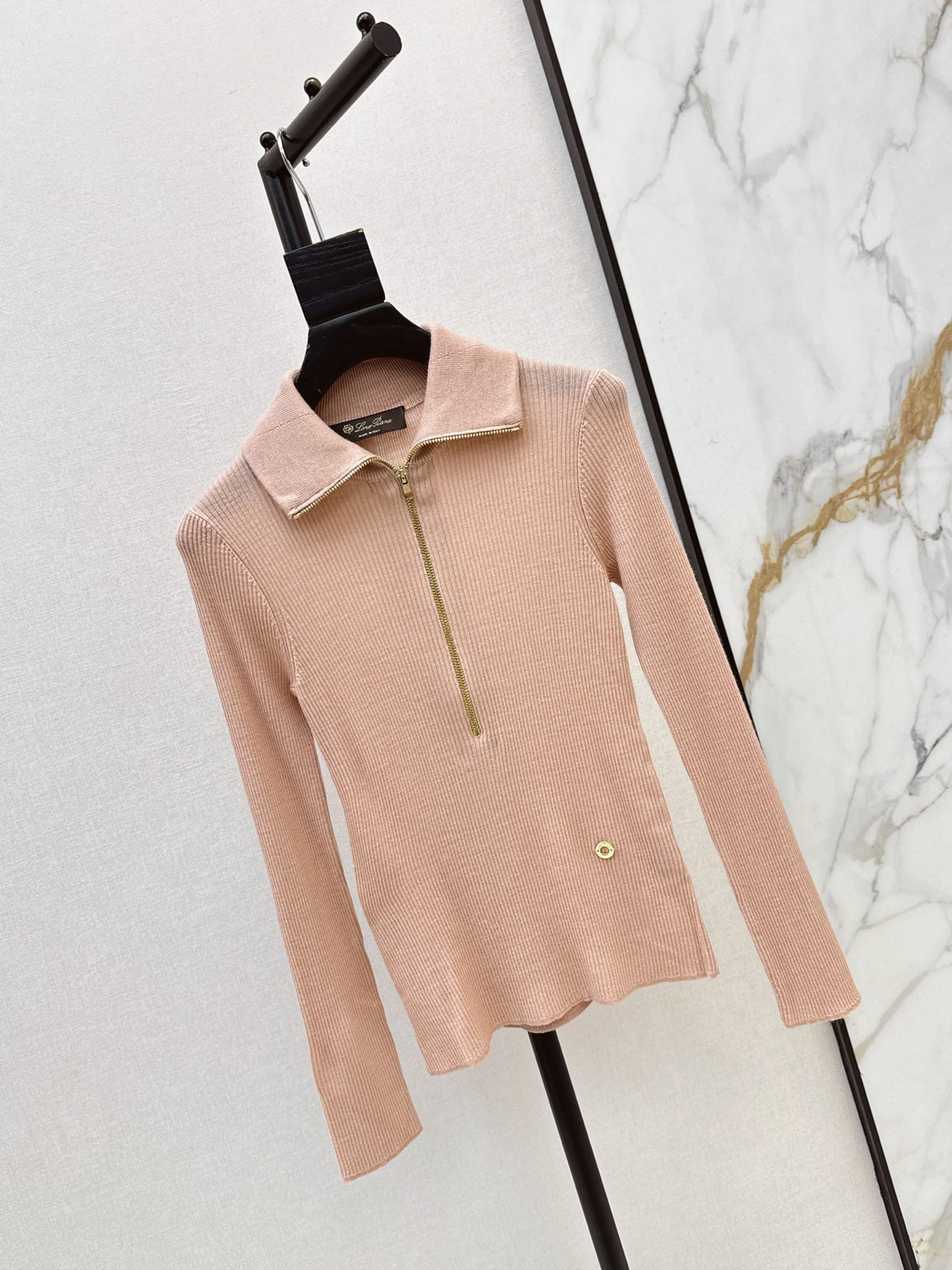 26Latest Autumn/Winter Half-Placket Wool Knit Top